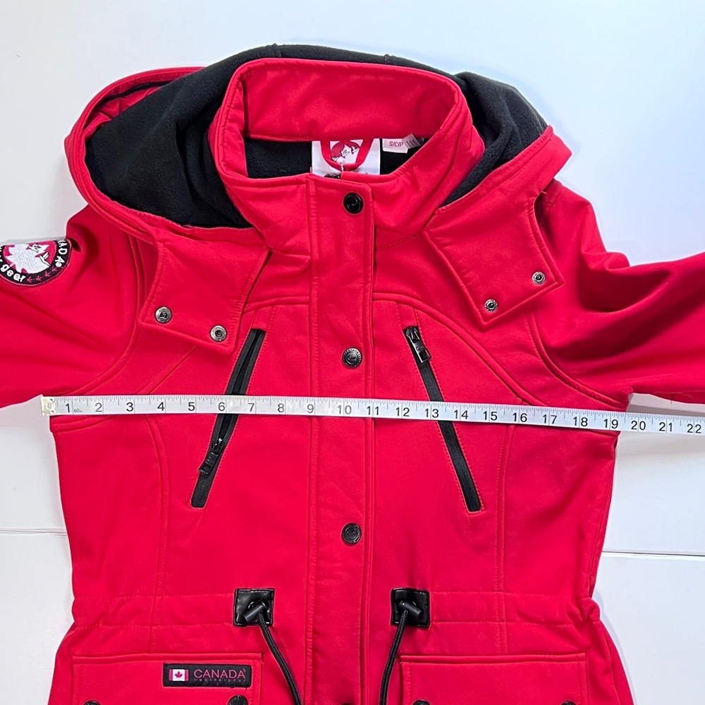Canada Weather Gear Waterproof Hooded Red Jacket Size Small Outdoor Hiking - Picture 9 of 11